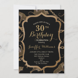 Glamor leopard cheetah inbjudningar