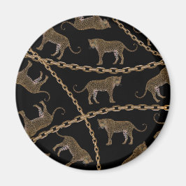 Glamor leopard cheetah magnet