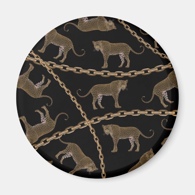 Glamor leopard cheetah magnet (Framsidan)