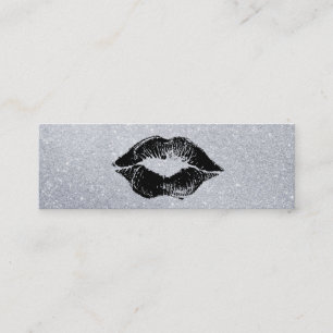 Glamor Lipstick Kiss Glitter Mini Visitkort