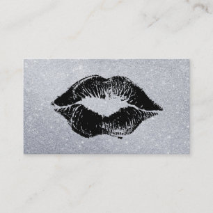 Glamor Lipstick Kiss Glitter Visitkort