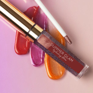 Glamor Modern Lipstick Lip Gloss Red Maroon-etiket Klistermärke