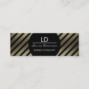 Glamor Monogram Circle och Rand Mini Visitkort