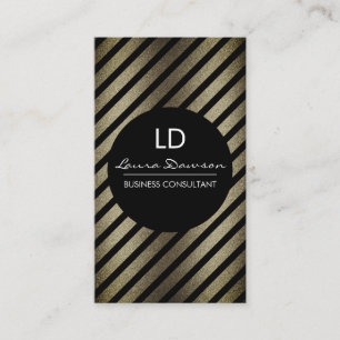 Glamor Monogram Circle och Rand Visitkort