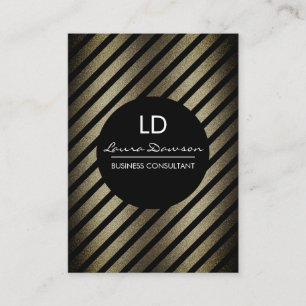 Glamor Monogram Circle och Rand Visitkort