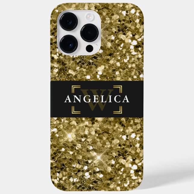 Glamor Monogrammed Gnistra Metallic Guld (Baksida)