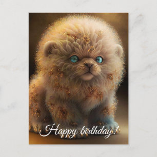 Glamor Puppy Lejon. Vykort