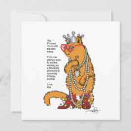 Glamor Puss Bestie Birthday Wish Inbjudningar