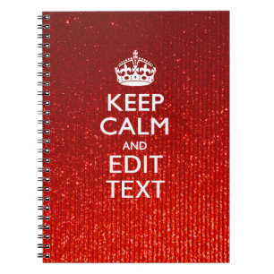 Glamor Red Festive Personlig Behålla Lugn Anteckningsbok Med Spiral
