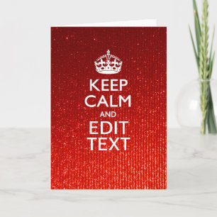 Glamor Red Festive Personlig Behålla Lugn Helgkort