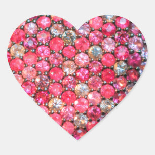 Glamor Rosa Gnistra Valentine Kärlek Heart Hjärtformat Klistermärke