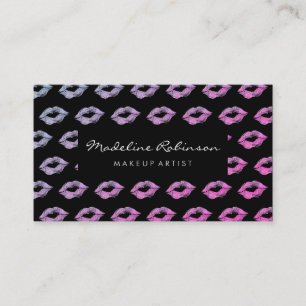 Glamor Shock rosa Violet Glitter Kisses Visitkort