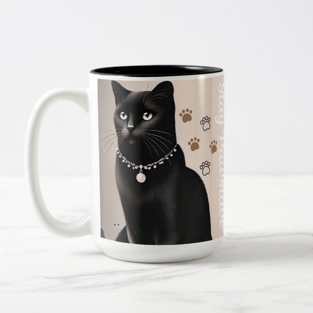 Glamor Tassar Design mugg Black cat (Vänster)