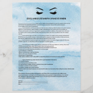 Glamora Azure EYELASH EXTENSION CONSENT FORM Reklamblad