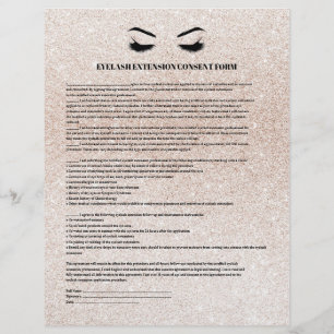 Glamora EYELASH EXTENSION CONSENT FORM Reklamblad