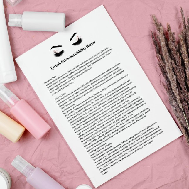 Glamora EYELASH EXTENSION CONSENT FORM Reklamblad (Skapare uppladdad)