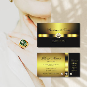 Glamora Golden and Black med Shimmery Diamonds Visitkort