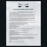Glamora Grått EYELASH EXTENSION CONSENT FORM Reklamblad<br><div class="desc">Eyelash Extensions-formulär för godkännande är perfekt för ditt Lash Extension-företag. Den här moderna och sofistikerade blanketten för samtycke innehåller en glamorös, minimalistisk illustration av kvinnans ögonfransar, en titel och ett block där du kan infoga alla dina informerade medgivanden på en lyxfärgad grått-bakgrund. Behöver du hjälp? Skicka e-post till citronelladesign@gmail.com. Jag...</div>