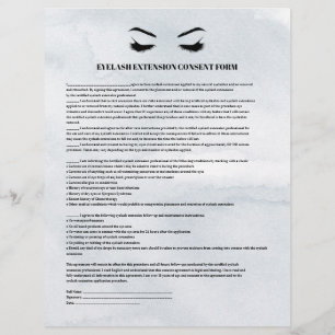 Glamora Grått EYELASH EXTENSION CONSENT FORM Reklamblad