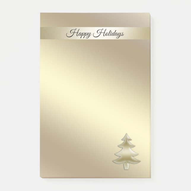 Glamoral elegant modern guld Julgran Post-it Block (Framsida)