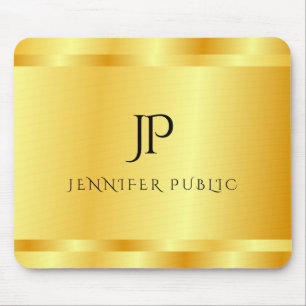 Glamoral Faux Guld Modern Elegant Monogrammad Musmatta