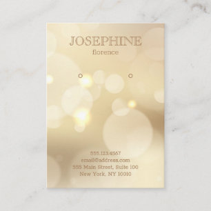Glamoral Guld Bokeh Jewelry Earring Visning Visitkort