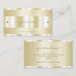 Glamoral Guld-effekt med Cute Tiny Faux Diamonds Visitkort