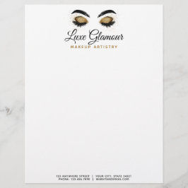 Glamoral Guld Öga Lash Makeup Artist Beauty Pub Brevhuvud