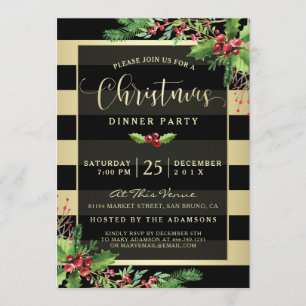 Glamoral inbjudan till julpartiet Guld & Black