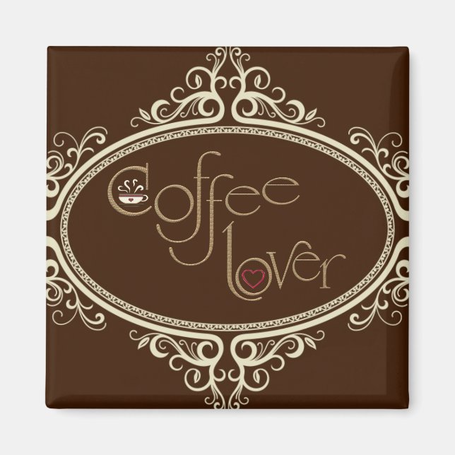 glamoral kaffe Älskare Magnet (Framsidan)