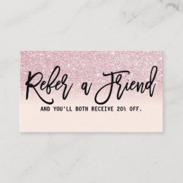 Glamoral Modern Chic Girly Rosa Glitter Ombre Rabattkort