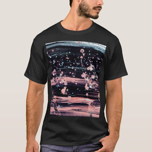 Glamoral Mörk Grått Rosa Spotlight T Shirt (Framsida)