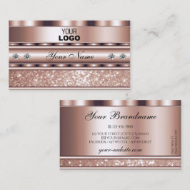 Glamoral Ro Guld Gnistra Glitter Stars Add Logotyp Visitkort