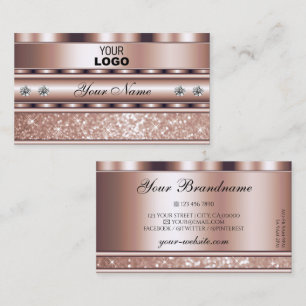 Glamoral Ro Guld Gnistra Glitter Stars Add Logotyp Visitkort