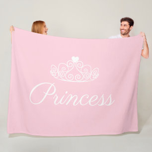 Glamoral Rosa och White Princess Tiara Fleecefilt