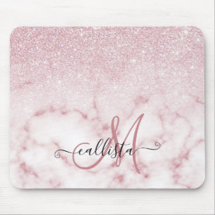 Glamoral Rosa Vit Glitter Marble Gradient Ombre Musmatta