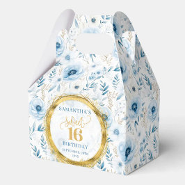 Glamoral Sweet sixteen Dusty Blue Guld Favoritbox Presentaskar