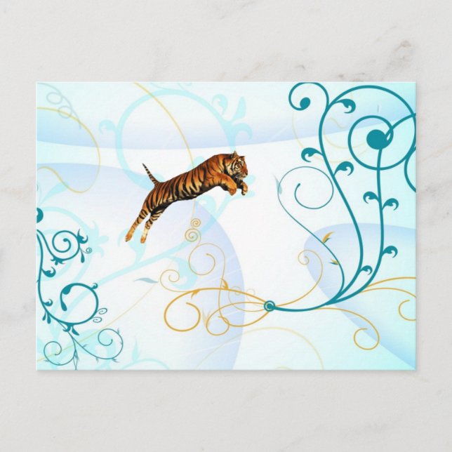 Glamoral tiger vykort (Framsida)