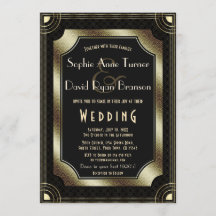 Glamoral Underbar Gatsby Guld Black Art Deco Bröll