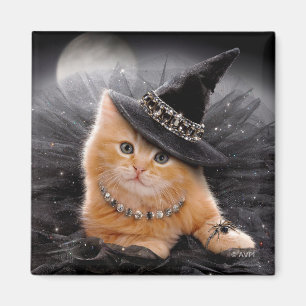 Glamoral Witch Kitten Magnet