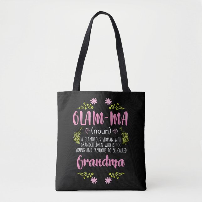 Glamoral Woman Young Crazy Grandma Glam morsa Tygkasse (Framsida)