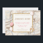 Glamorala 40:e Party-Guld-legeringar för konfetti- Inbjudningar<br><div class="desc">Detta kommer att ge gästerna i ge en uppfattning om glam party som de också har bjudits in med denna snyggt, med era detaljer i en faux gnistra gräns i guld mot en snabb mönster bakgrund med konfekti från guld, champagnefluber och ballonger. Du kan enkelt anpassa texten till dina egna...</div>