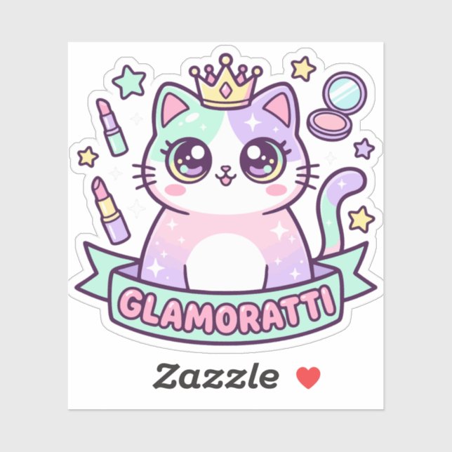 Glamoratti Katt Klistermärken (Ark)