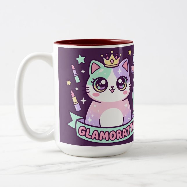 Glamoratti Katt Två-Tonad Mugg (Vänster)