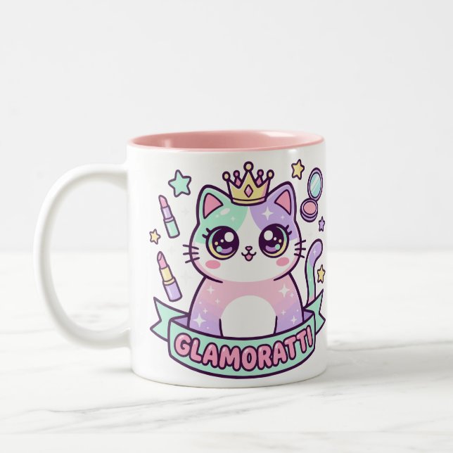 Glamoratti Katt Två-Tonad Mugg (Vänster)