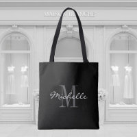 Glamorerad svartvit monogram tocksäck