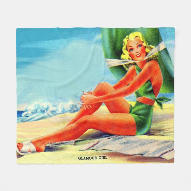 Glamorflicka på 1940-talet fleecefilt (Framsidan (Horisontell))