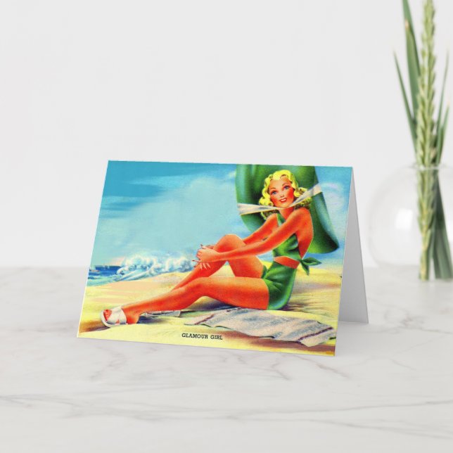Glamorflicka på 1940-talet kort (Framsida)