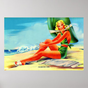Glamorflicka på 1940-talet poster
