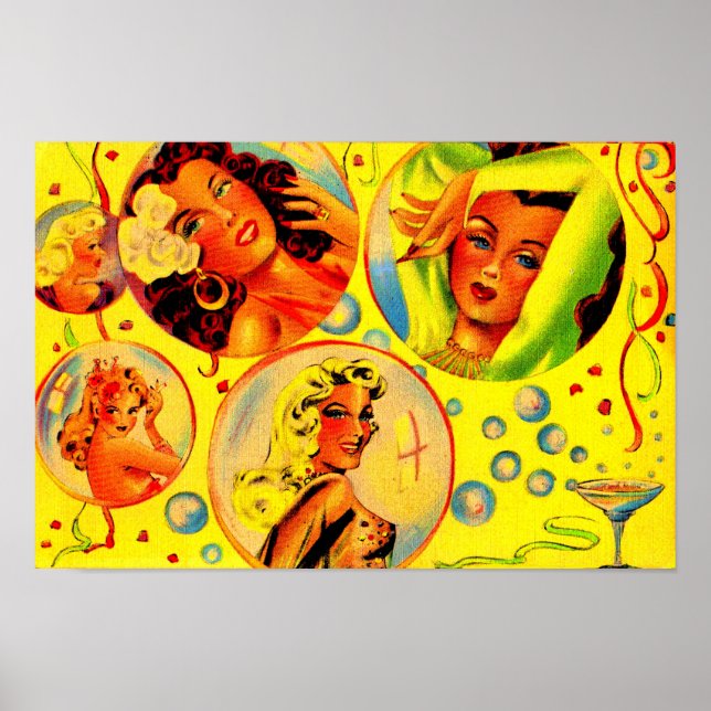 Glamorflickor på 1940-talet poster (Framsidan)